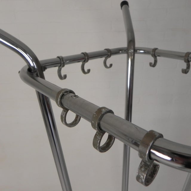 Freestanding Coat Rack with 4 Tubes and 12 Hooks from Tubax, 1950s For Sale - Image 10 of 18