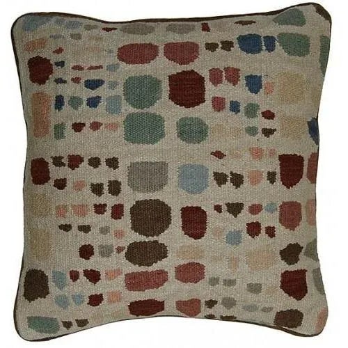 Mid-Century Modern Aubusson Handwoven Throw Pillow For Sale - Image 3 of 3