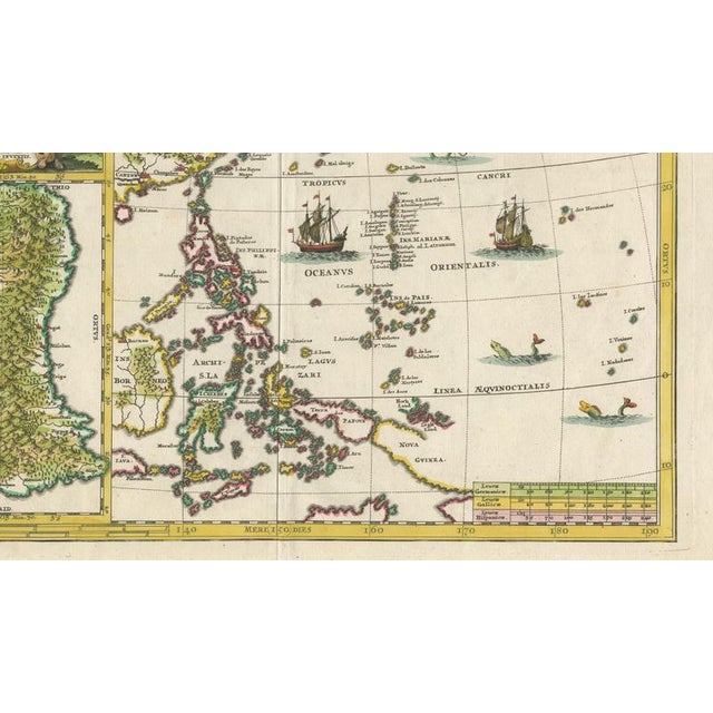 Antique Asian Map with Guam Inset, 1700 For Sale - Image 5 of 10