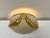 Large Ceramic Half Moon Wall Sconce with Gold Garland, 1960s For Sale - Image 6 of 10