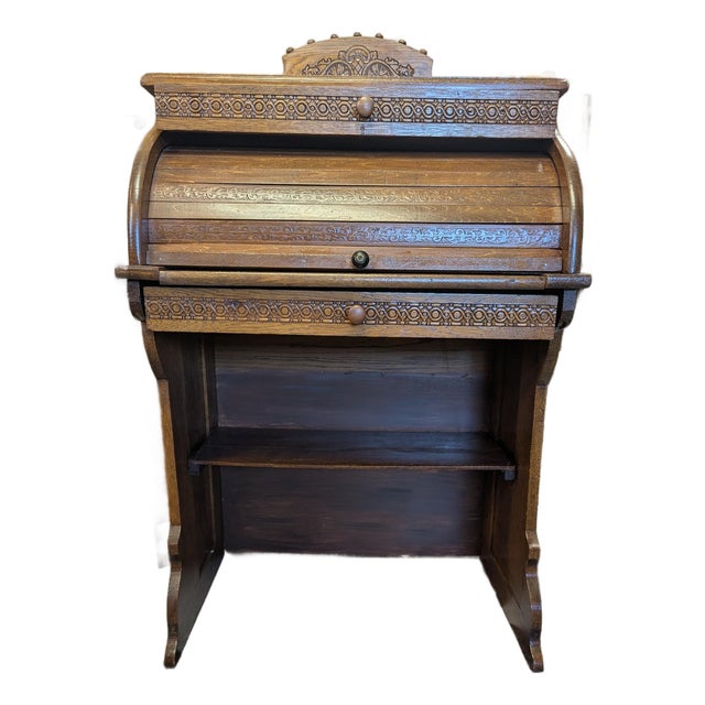 Mid 20th Century Roll Top Desk For Sale