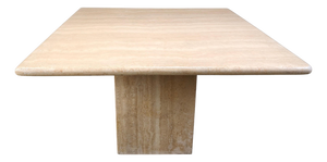 Vintage Travertine Dining Table, 1970s