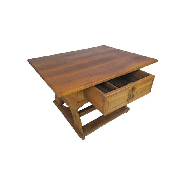 Wood Baroque Rustic Box Table with Secret Compartment, Austria, 1700 For Sale - Image 7 of 11