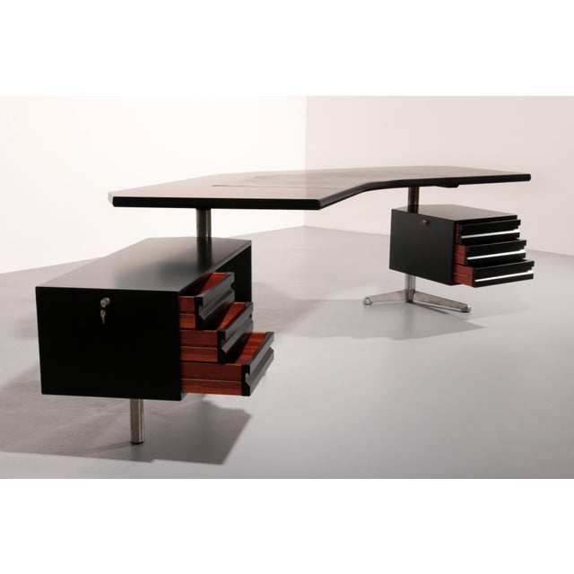 The designer osvaldo borsani designed this executive desk, model ‘t96’, for tecnodit in 1956. it was made of lacquered...