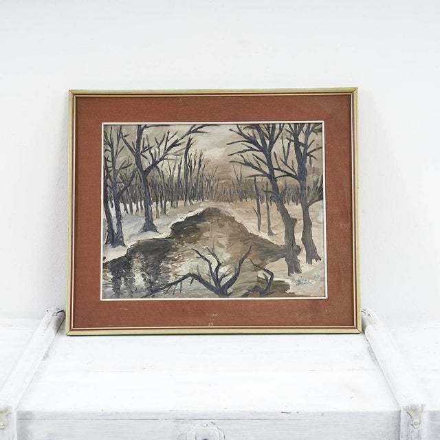 Loci, Winter, 1970s, Oil on Board, Framed For Sale - Image 5 of 5