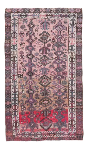 Vintage Turkish Oushak Handmade Cotton Pink Wool Area Rug