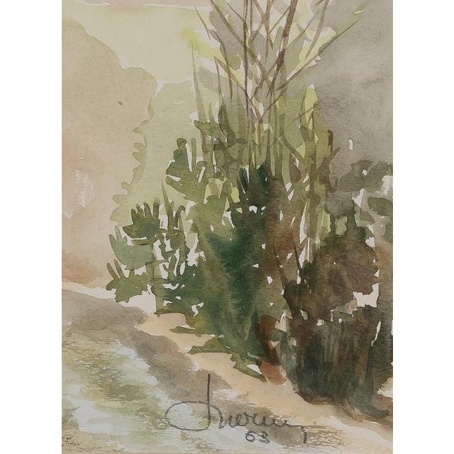 Jacques Noury, On the Way, Watercolor For Sale - Image 4 of 5