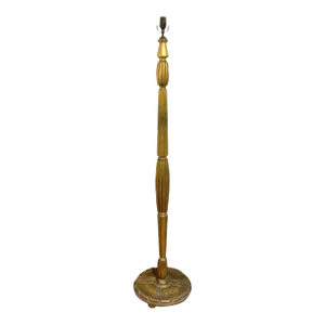 1920's French Art Deco Jules Leleu Style Gilt Wood Floor Lamp