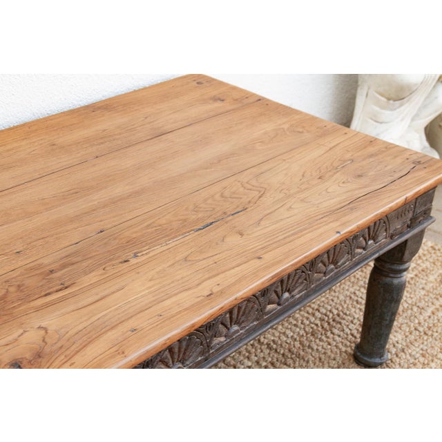 Long Antique Indian Takhat Teak Coffee Table For Sale - Image 4 of 13