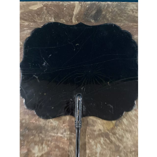 Wood Elegant Pair Antique Victorian Era Papier Mache Face Screens For Sale - Image 7 of 10