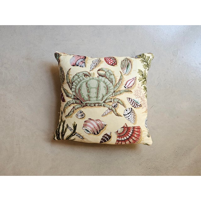 Textile Vintage Handmade Coastal Cushions in Marine-Themed Fabric, 1990s, Set of 3 For Sale - Image 7 of 8