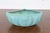A gorgeous Arts & Crafts period turquoise glazed ceramic art pottery bowl or dish with tulip motif By Van Briggle (signed...