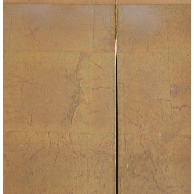 Gold Vintage Japanese Folding Screen For Sale - Image 8 of 17