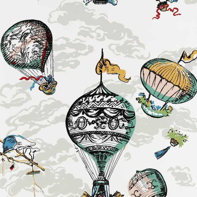 Schumacher Balloons Wallpaper in Multi For Sale