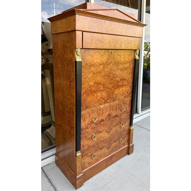 Biedermeier Biedermeier Style Secretary Desk by Baker Furniture For Sale - Image 3 of 9