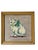 The sweetest pair of light wood framed needlepoint cat or kitten portraits. The cats each have bows around their necks....