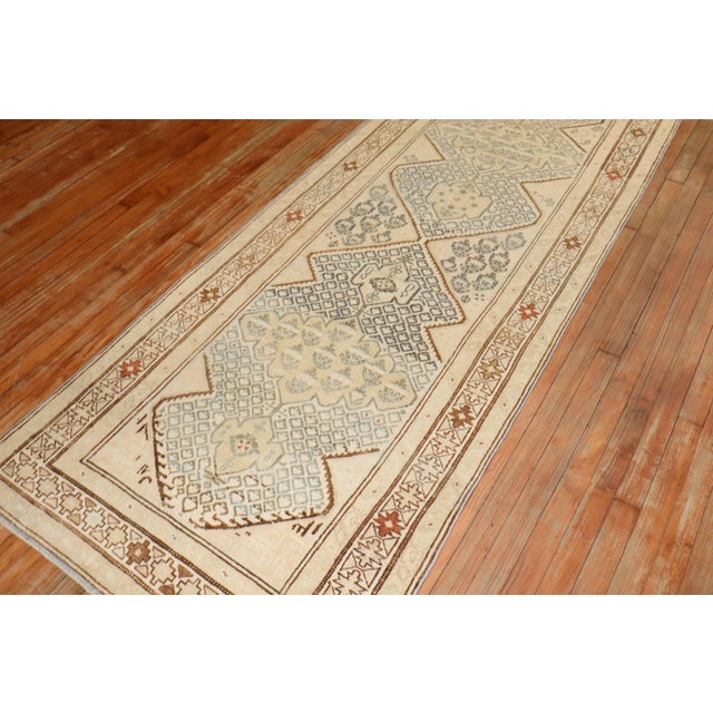 Early 20th Century Antique Zabihi Collection Persian Serab Runner - 3'5" x 12' For Sale - Image 5 of 8