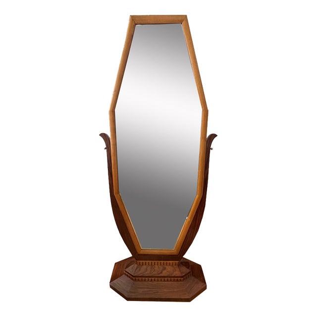 Art Deco Floor-Standing Mirror, 1930 For Sale