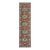 2.6x20Ft. Brunt Orange Light Blue Persian Design Inspired Hand Knotted Wool Runner Rug For Sale
