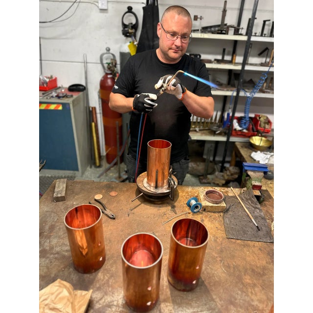 Large Hans-Agne Jakobsson C 627 'Rulle' Raw Copper Outdoor Sconce For Sale - Image 12 of 12