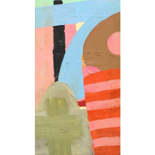 Abstract 1990s "Interfering Friends May Frown" Oil Painting by David Aylsworth b.1966 For Sale - Image 3 of 14