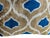 Blue Large Silk Cushion Cover with Ikat Design, 2000s For Sale - Image 8 of 11