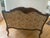 Unique and Beautiful PAUL ROBERT Custom Designs loveseat/settee Carved wood with gold accents, nail head trim. The fabric...