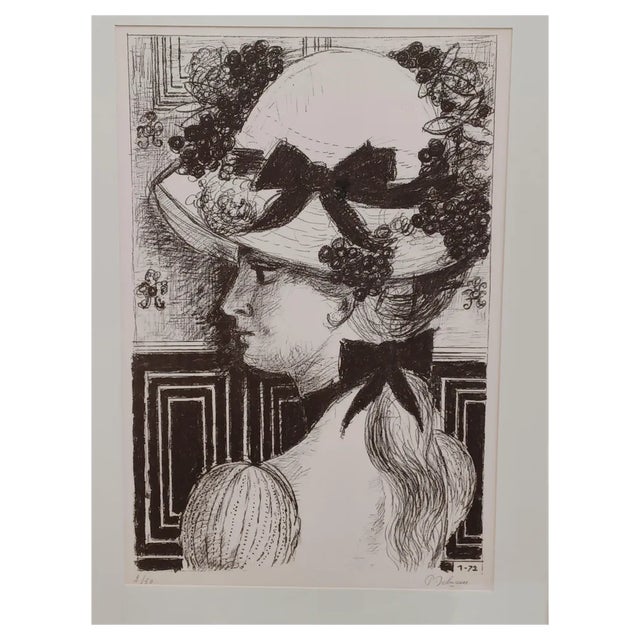 Paul Delvaux, Le Chapeau, 1900, Lithograph For Sale