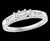 Three-Stone Diamond 0.30 Carat Traditional Ring/Band 14 Karat White Gold For Sale - Image 17 of 18