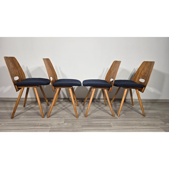 Black Chairs by Frantisek Jirak, 1960s, Set of 4 For Sale - Image 8 of 12
