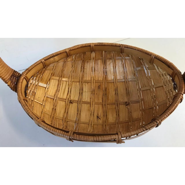 Vintage Handled Basket For Sale In Dallas - Image 6 of 8