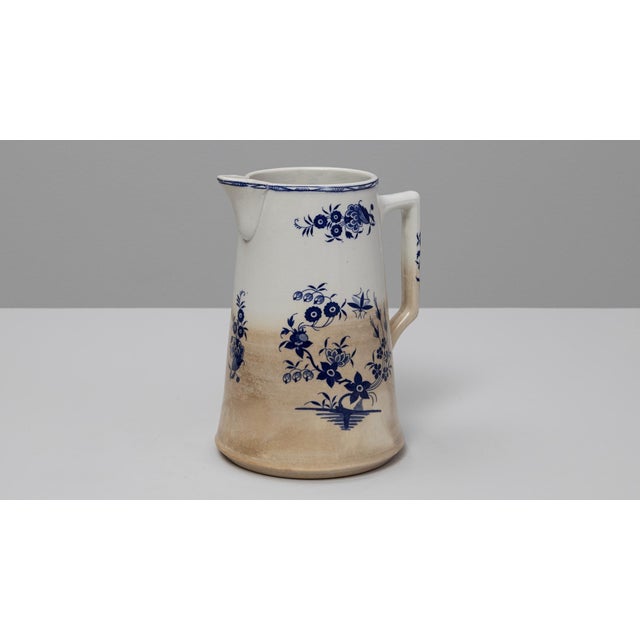 1900s Belgian Blue Chinoiserie Ceramic Pitcher For Sale - Image 11 of 18