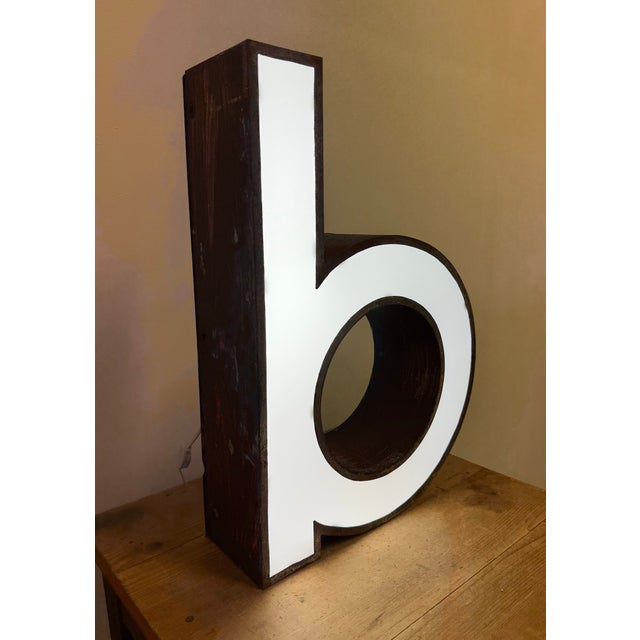 Vintage Illuminated Advertising Letter B, 1960s For Sale - Image 15 of 16