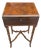 Vintage Drexel Walnut Lift Top Side Table, Burl Top, Carved Legs, Solid Wood Legs For Sale