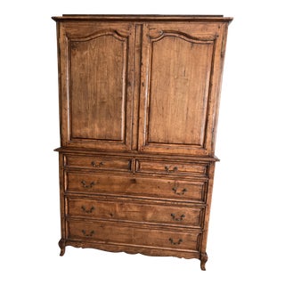Guy Chaddock French Country Style Wood Armoire For Sale