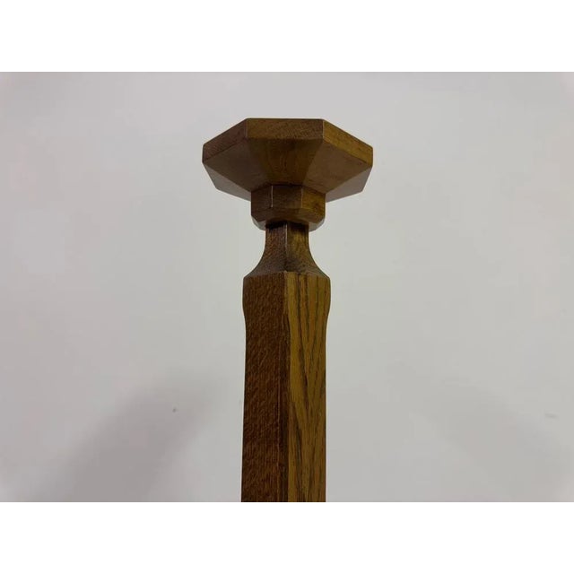 Floor-Standing Pricket Candleholder in Carved Oak, 1890s For Sale - Image 10 of 13