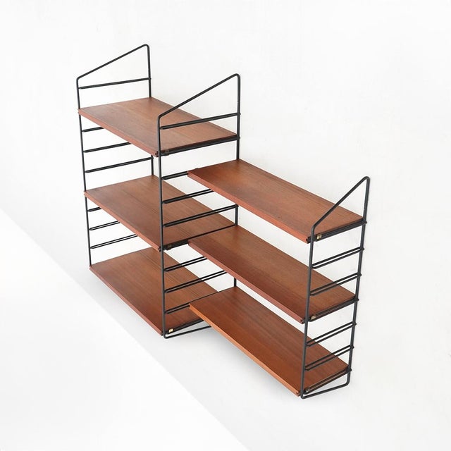 Vintage Wall-Mounted Bookcase, 1960s For Sale - Image 4 of 14