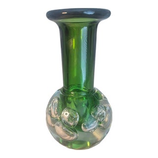 Vintage Mid-Century Modern "Sommerso" Art Glass Vase For Sale