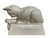 Ivory Young Cat in Creil and Montereau Earthenware by Ernest Gazan For Sale - Image 8 of 12