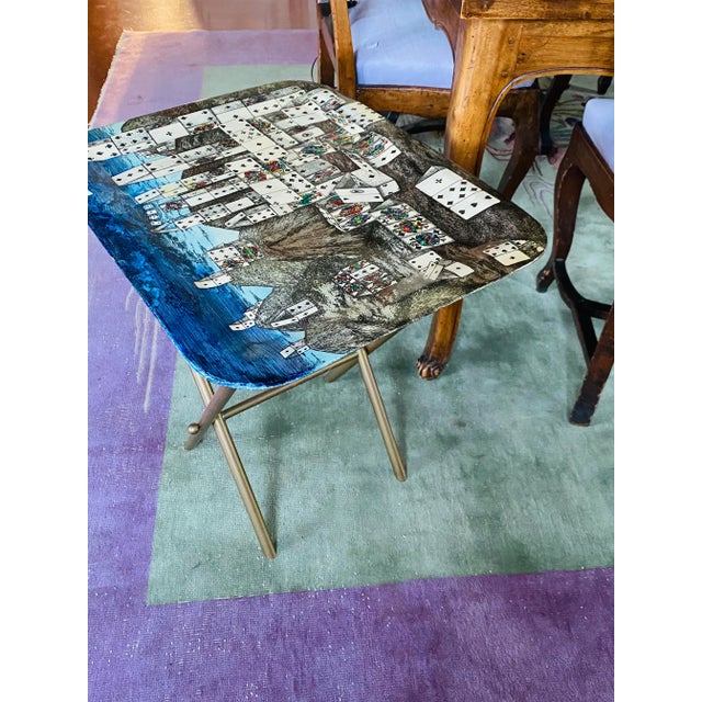 1950s Mid-Century Folding Coffee Table "City of Cards", Piero Fornasetti Italy 1950s For Sale - Image 5 of 13