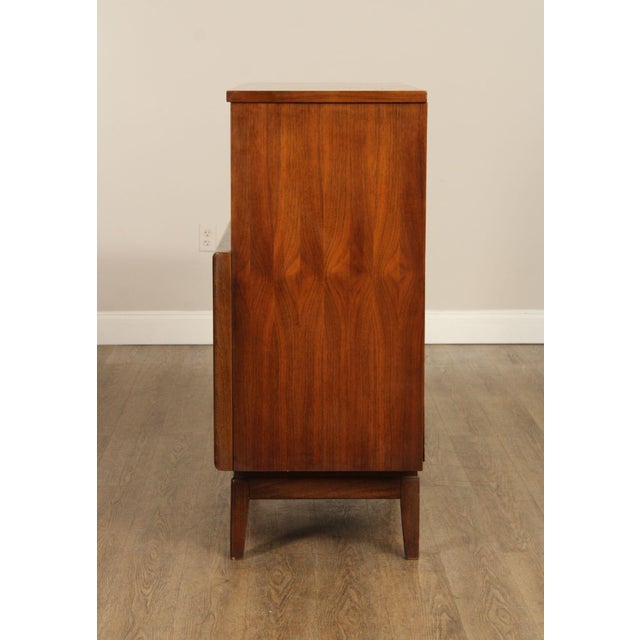 United Furniture Mid Century Modern Walnut High Chest For Sale - Image 17 of 18