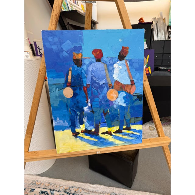 2020s Melodies From Our Soul, Oil Painting on Canvas, Godfrey Afebuame (2026). For Sale - Image 5 of 5
