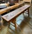 Brown Antique Dark Elm Village Bench For Sale - Image 8 of 8