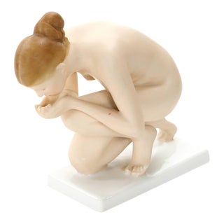 Early 20th Century German Rosenthal Porcelain “The Drinker” by Ernst Wenck For Sale