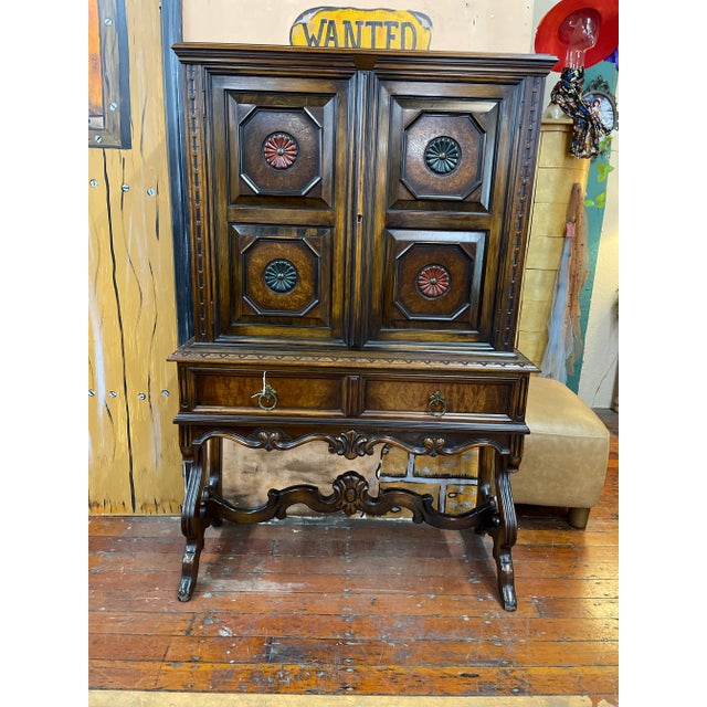 Spanish Revival Spanish Revival Cabinet Berkey & Gay For Sale - Image 3 of 7