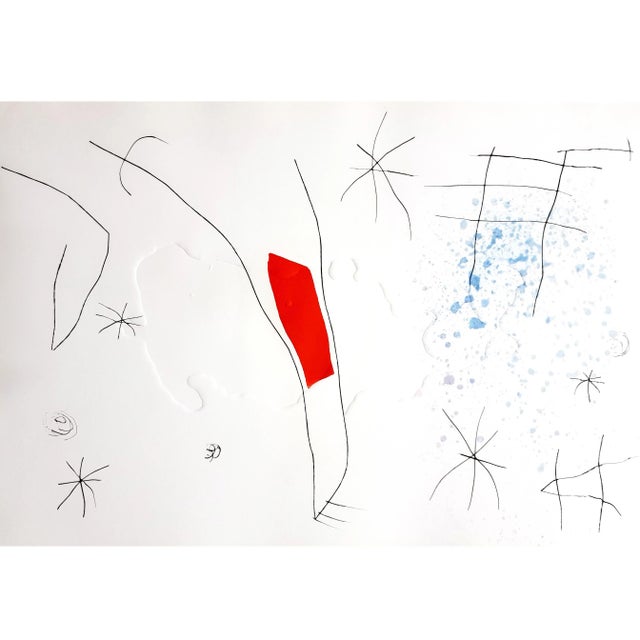 Joan Miro - L'Issue Dérobée - Original Aquatint 1974 For Sale - Image 6 of 6