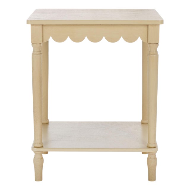 Heaven Scalloped Accent Table in Natural For Sale