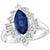 2.5 Ct Blue Sapphire & 1.2Ct Diamond Cocktail Ring in 18 Karat White Gold Estate For Sale - Image 15 of 18