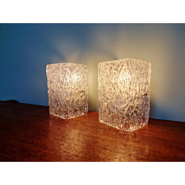 J.T. Kalmar Frosted Glass Wall Lamps by J. T. Kalmar, 1970s, Set of 2 For Sale - Image 4 of 14