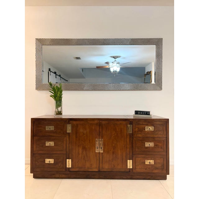 Henredon 1980s Henredon Campaign Credenza For Sale - Image 4 of 10